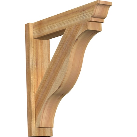 Ekena Millwork Funston Rough Sawn Traditional Outlooker, Western Red Cedar, 6"W x 28"D x 28"H OUT06X28X28FST01RWR